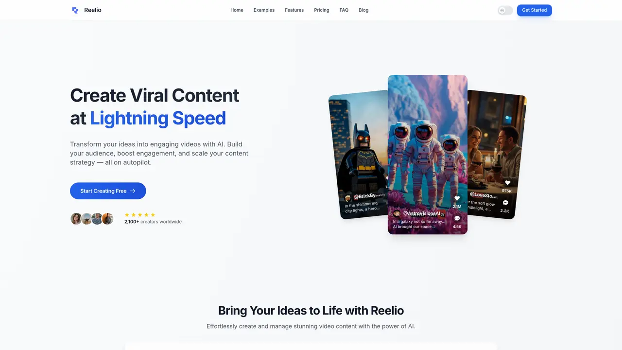 Reelio featured image