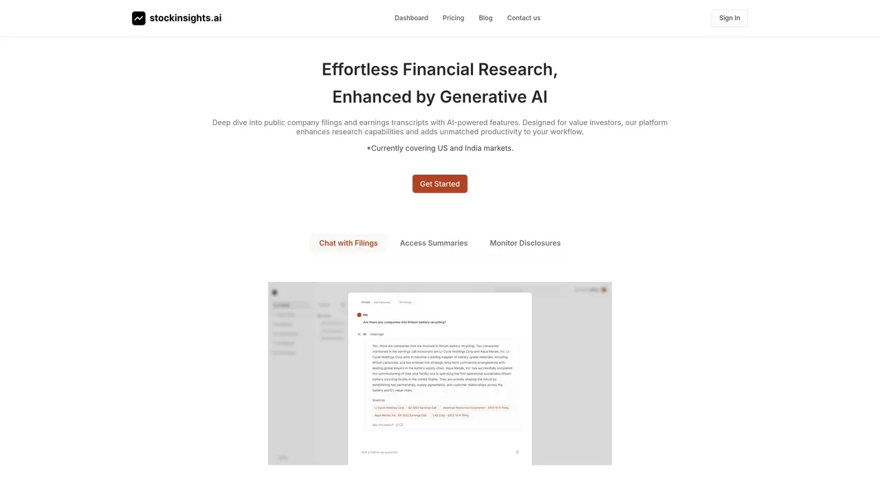 StockInsights AI featured image